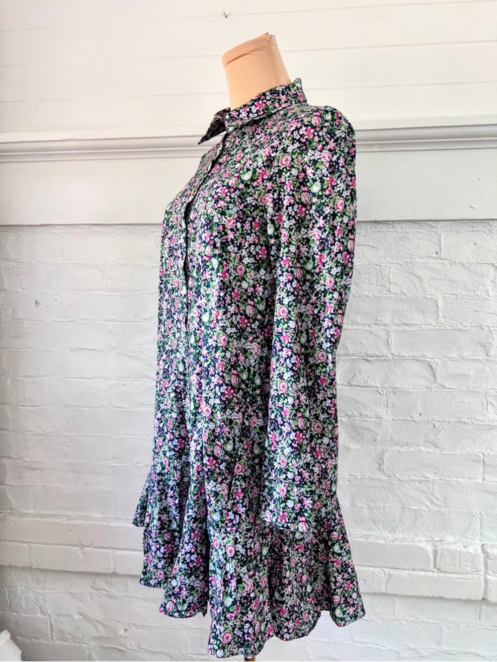 Tuckernuck Callahan Shirt Dress Floral Cotton Mini - Picture 5 of 12